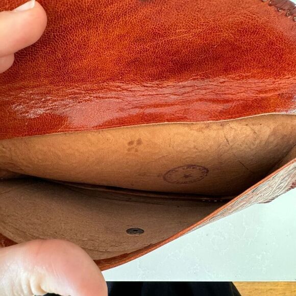 Vintage Indian Leather Handmade Clutch Coin Purse - Picture 6 of 6